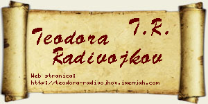 Teodora Radivojkov vizit kartica